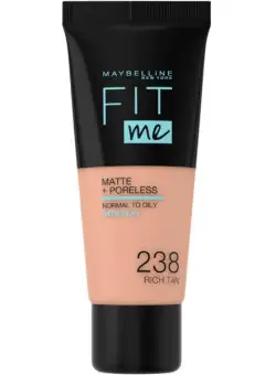 Fond de Ten - Maybelline Fit Me! Matte + Poreless Normal to Oily Skin, nuanta 238 Rich Tan, 30 ml