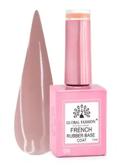French Rubber Base Coat, Global Fashion, 15 ml, 09 Nude