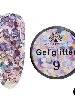 Gel color cu sclipici, Glitter 09, 5g