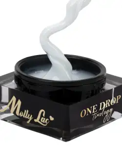 Gel UV Constructie Molly Lac ONE DROP Silky White- Alb laptos 50gr - JPS50
