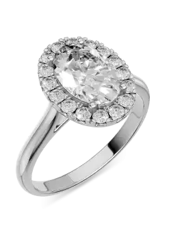 Inel Alma din aur alb cu diamante de 1.26ct create in laborator