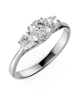 Inel Cathy din aur alb cu diamante de 2.1ct create in laborator