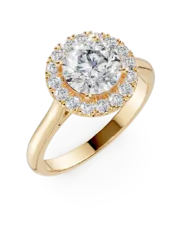 Inel Celeste din aur galben cu diamante de 1.26ct create in laborator