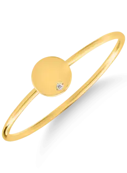 Inel cu banut din aur galben de 14K