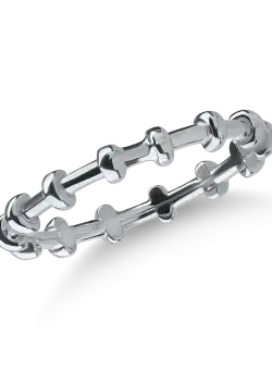 Inel cu bilute din aur alb