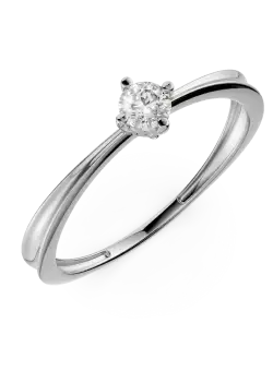 Inel de logodna din aur alb