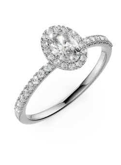 Inel de logodna din aur alb