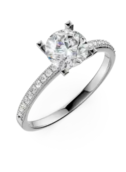 Inel de logodna din aur alb