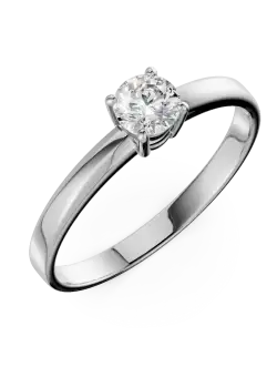 Inel de logodna din aur alb
