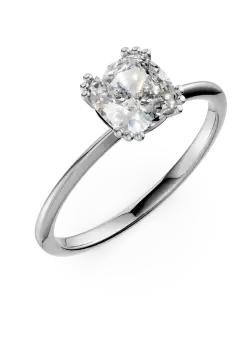 Inel de logodna din aur alb