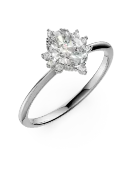 Inel de logodna din aur alb