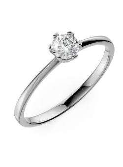 Inel de logodna din aur alb