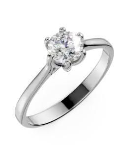 Inel de logodna din aur alb