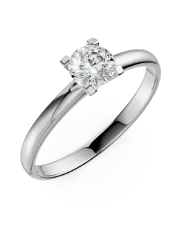 Inel de logodna din aur alb