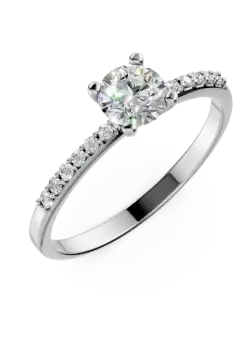 Inel de logodna din aur alb