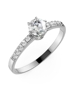 Inel de logodna din aur alb