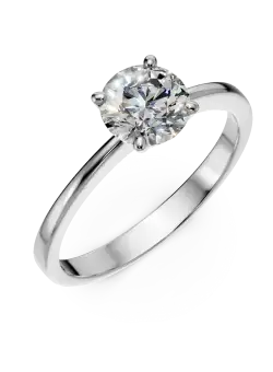 Inel de logodna din aur alb cu diamant de 1ct