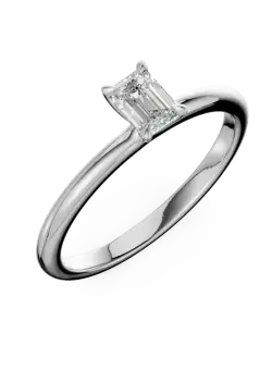 Inel de logodna din aur alb cu diamant solitaire de 0.3ct