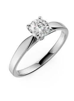 Inel de logodna din aur alb cu diamant solitaire de 0.5ct