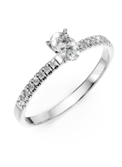 Inel de logodna din aur alb cu diamante de 0.4ct