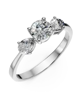 Inel de logodna din aur alb cu diamante de 0.9ct