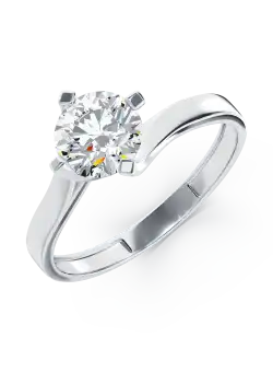 Inel de logodna din aur alb de 14K