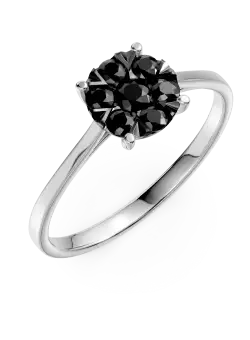 Inel de logodna din aur alb de 18K cu diamante de 0.34ct