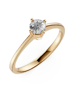 Inel de logodna din aur alb-galben