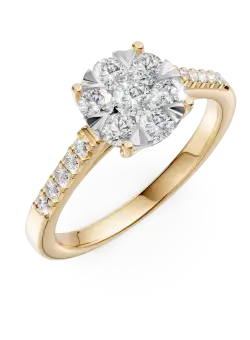 Inel de logodna din aur galben cu diamante de 0.5ct