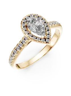 Inel de logodna din aur galben cu diamante de 0.9ct