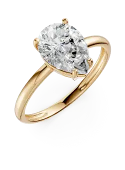 Inel de logodna din aur galben cu zirconia solitaire