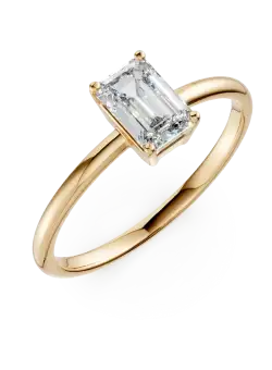 Inel de logodna din aur galben cu zirconia solitaire