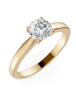 Inel de logodna din aur galben de 18K cu diamant de 0.9ct