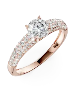 Inel de logodna din aur roz