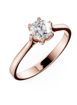 Inel de logodna din aur roz