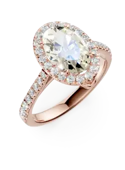 Inel de logodna din aur roz cu diamante de 1.3ct