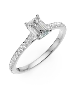 Inel de logodna din platina cu diamant de 0.4ct si diamante de 0.2ct