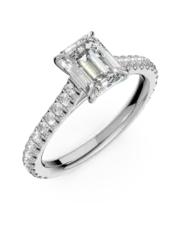 Inel de logodna din platina cu diamant de 1.5ct si diamante de 0.33ct