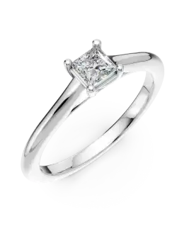 Inel de logodna din platina cu un diamant solitaire de 0.33ct