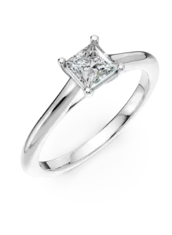 Inel de logodna din platina cu un diamant solitaire de 0.53ct