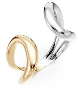 Inel deschis din aur alb-galben