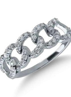 Inel din aur alb cu diamante de 0.32ct
