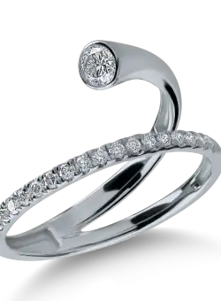 Inel din aur alb cu diamante de 0.33ct