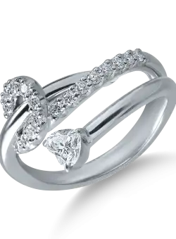 Inel din aur alb cu diamante de 0.61ct