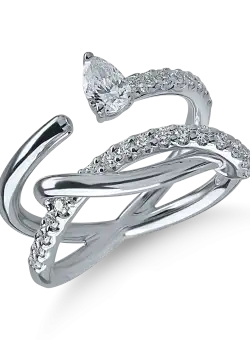 Inel din aur alb cu diamante de 0.65ct