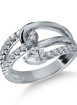 Inel din aur alb cu diamante de 0.74ct