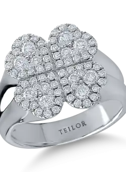 Inel din aur alb cu diamante de 0.91ct