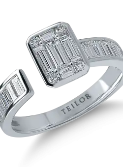 Inel din aur alb cu diamante de 0.9ct