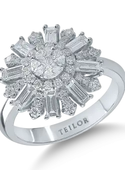 Inel din aur alb cu diamante de 1.17ct