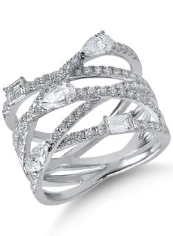 Inel din aur alb cu diamante de 1.4ct